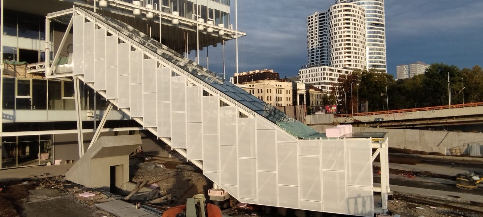 Completed metal stair structure
